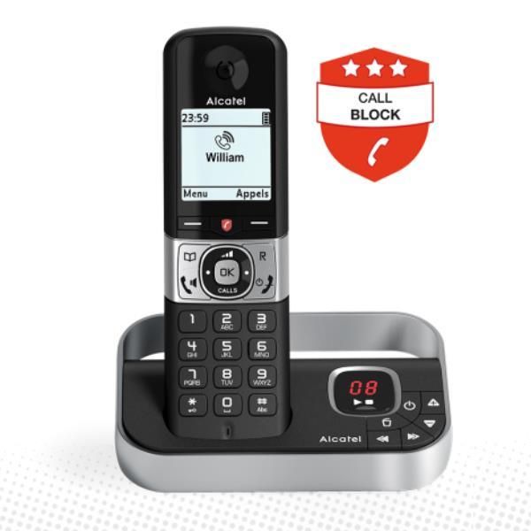 Alcatel F890 Voice Solo - Teléfono inalámbrico - identificador de llamadas - conferencia de tres vías - negro