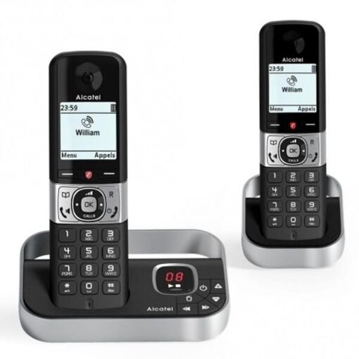 Alcatel F890 Voice Duo Téléphone sans fil DECT Identification de l'appelant Noir