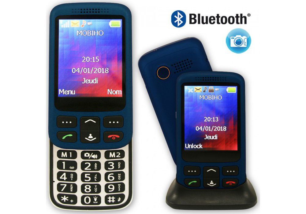 Téléphone portable Mobiho Le zip élégant 3G - Bleu