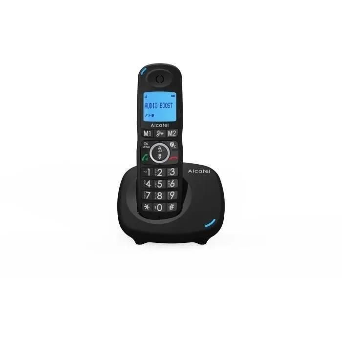 ATLINKS Alcatel XL595B - Cordless Phone with Caller ID - 3-Way Calling - Black