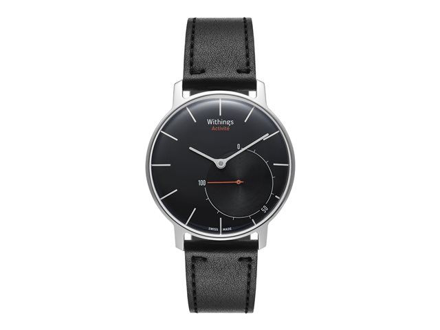 Withings Activité - Activity Tracker with Strap - Leather - Black - Band Size Up to 195 mm - Bluetooth - 37g