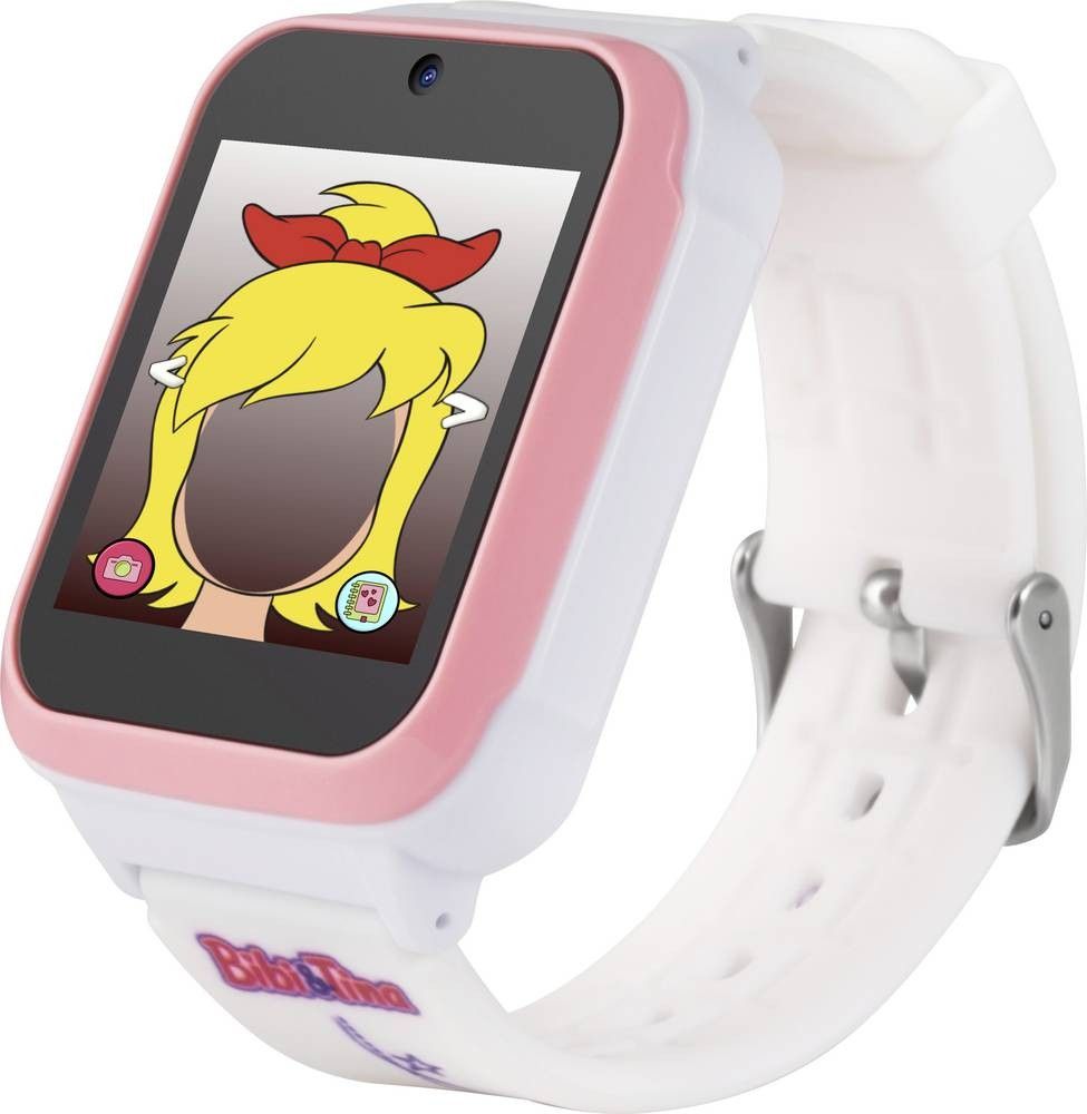 Reloj inteligente Technaxx Bibi&Tina de 1,54" y 42 mm en rosa y blanco