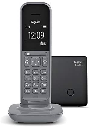 Gigaset Modern Design Cordless Phone with Integrated Answering Machine - Charcoal Grey
