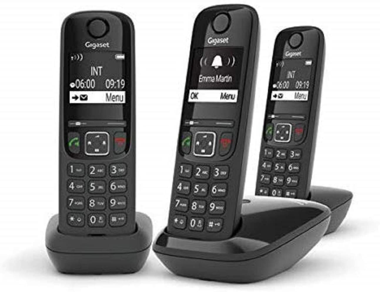 Teléfono fijo inalámbrico Trio Gigaset - Negro