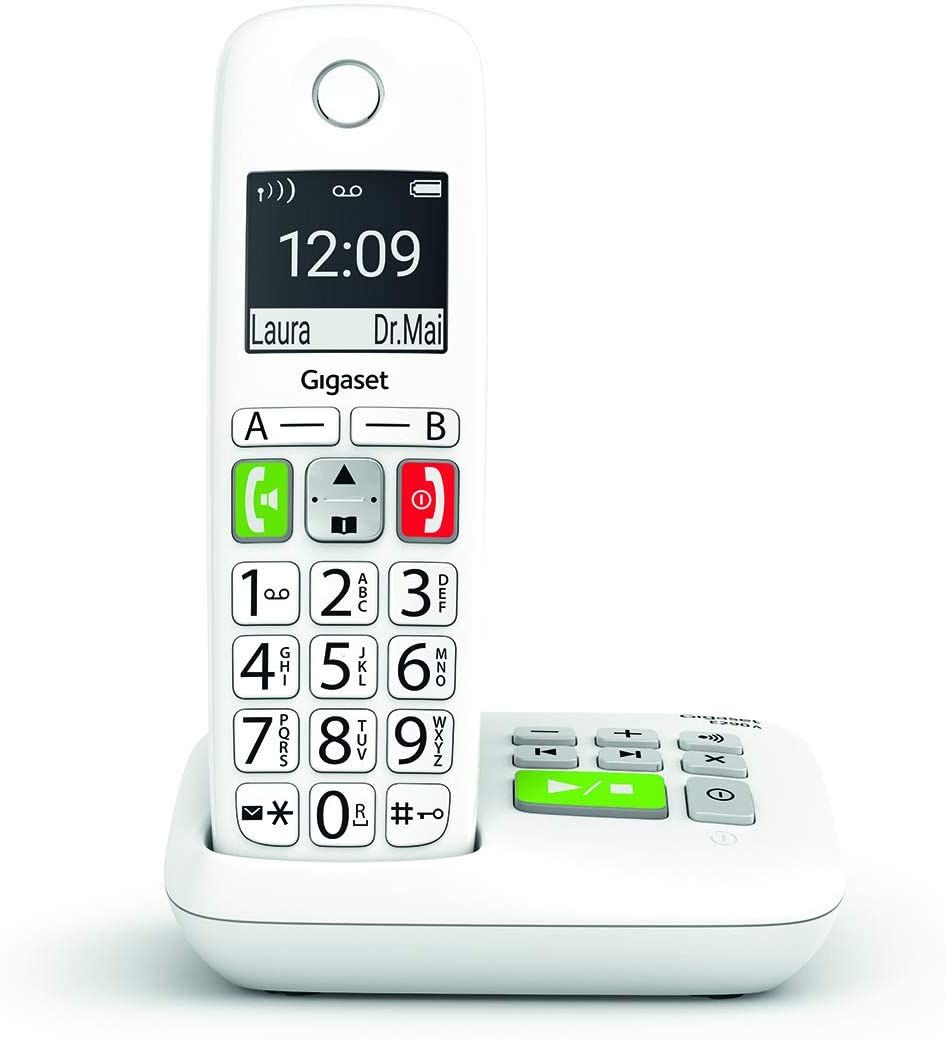 Teléfono fijo Gigaset E290 con contestador y pantalla retroiluminada