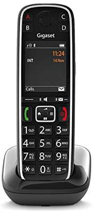 Teléfono fijo inalámbrico Gigaset E720, sin contestador automático, con pantalla retroiluminada grande - Negro