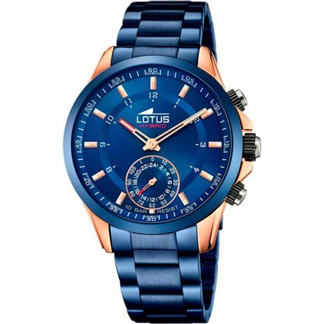 Lotus Smartime Connected Watch 43mm - Rose Gold Blue
