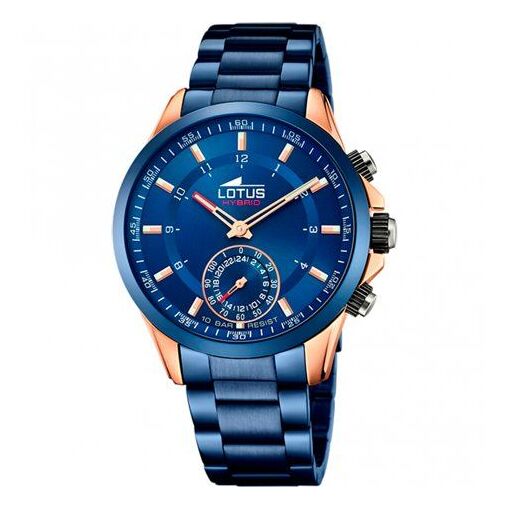 Lotus Smartime Connected Watch 43mm - Rose Gold Blue