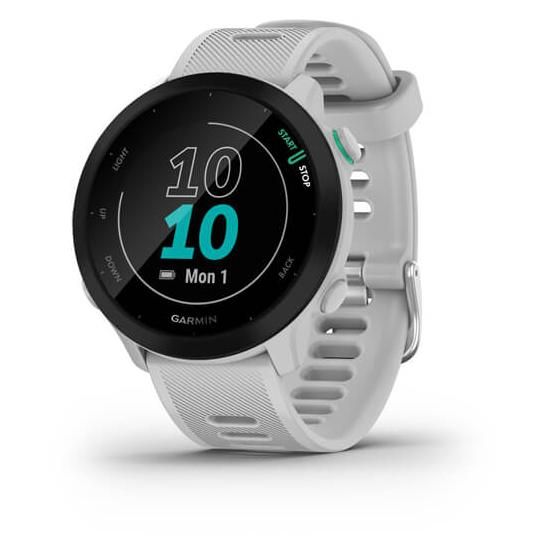 Garmin Forerunner 55 - White - Sport Watch with Silicone Band - White - 1.04" Display - Bluetooth, ANT+