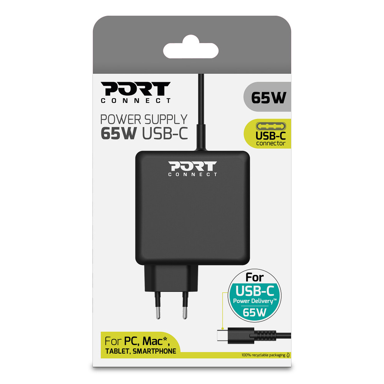 PORT Connect Power Supply USB Type C (65W)