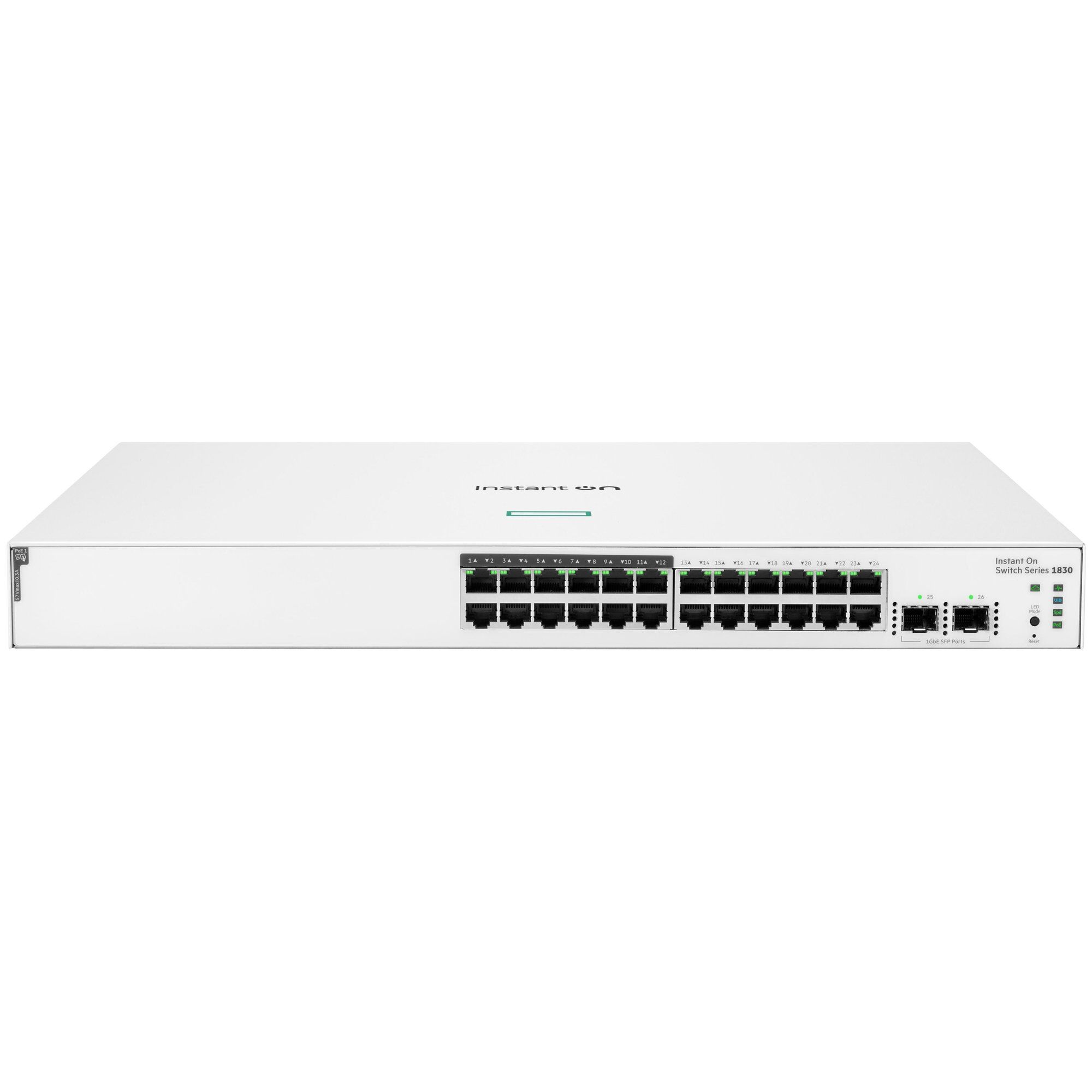 Commutateur HPE Aruba Instant On 24 ports Gigabit CL4 avec PoE 2x SFP 195W 1830