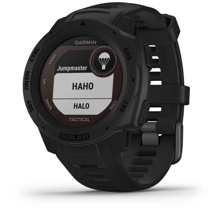 Montres sportives Garmin Instinct Solar Édition tactique Noir