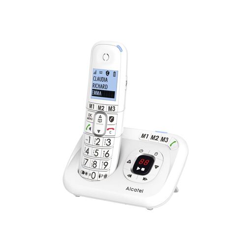 Alcatel XL785 Voice - Cordless Phone - Answering Machine with Caller ID - 3-Way Conference Calling - White