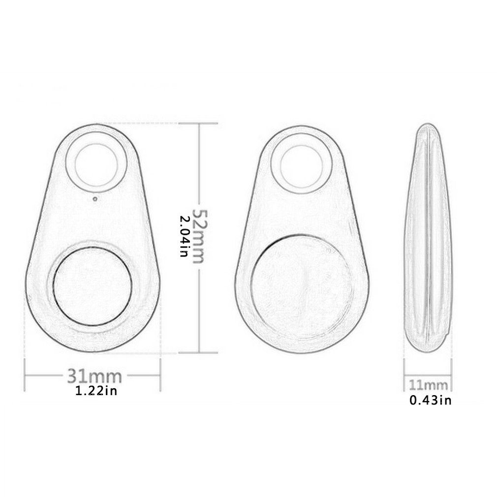 Leshp Smart Key Finder GPS Tracker Alarm - White