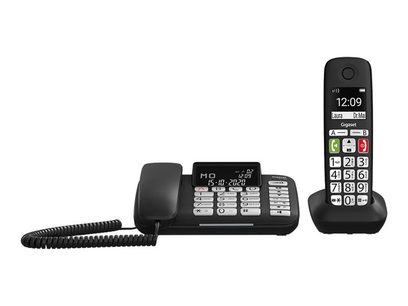 Gigaset DL780 Plus - Wired/Wireless Caller ID - ECO DECTGAP - Black