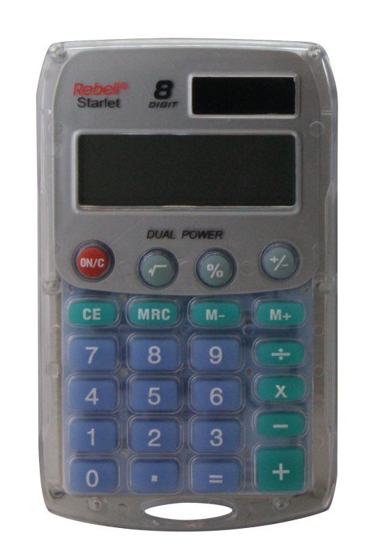 AVETIC 8-Digit Pocket Calculator (Solar/Battery Powered)