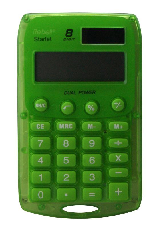 AVETIC 8-Digit Pocket Calculator (Solar/Battery Powered)