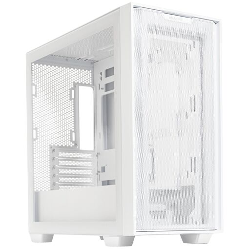 Caja de PC de Torre Media ATX Asus A21 con paneles de vidrio - Blanco