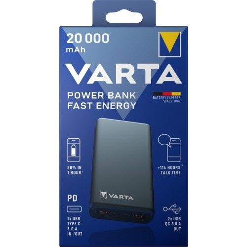 Batería recargable Varta de 20.000 mAh - Banco de energía rápido