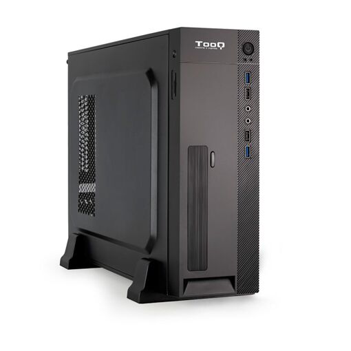 Caja de PC Mini Torre Micro ATX TooQ TQC-3008U3C + Fuente de alimentación de 500W - Negro