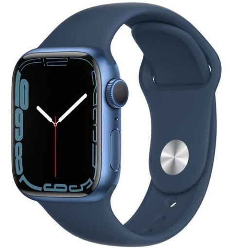 Apple Watch Series 7 (GPS) - 41 mm - Aluminio Azul - Banda Deportiva - Fluoroelastómero - Azul Profundo - Tamaño de Brazalete Normal - 32 GB - Wi-Fi, Bluetooth