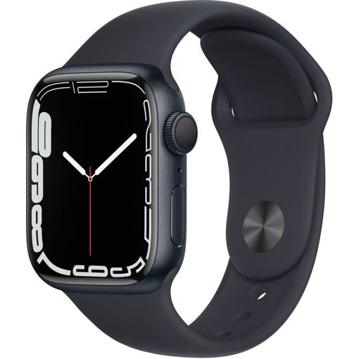 Apple Watch Serie 7 (GPS) - Caja de aluminio de 41 mm Negro medianoche con pulsera deportiva Negro medianoche