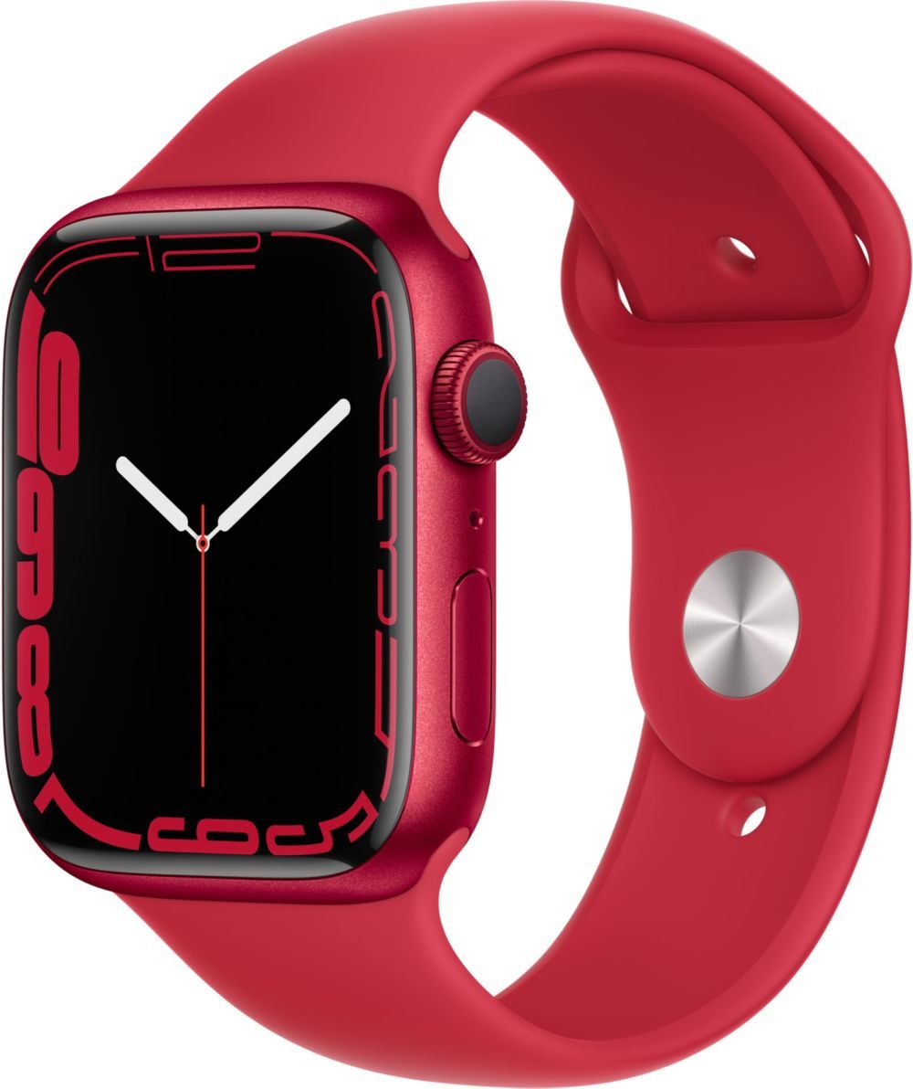 Apple Watch Series 7 (GPS) - 45mm Red Aluminum Case with Red Sport Band