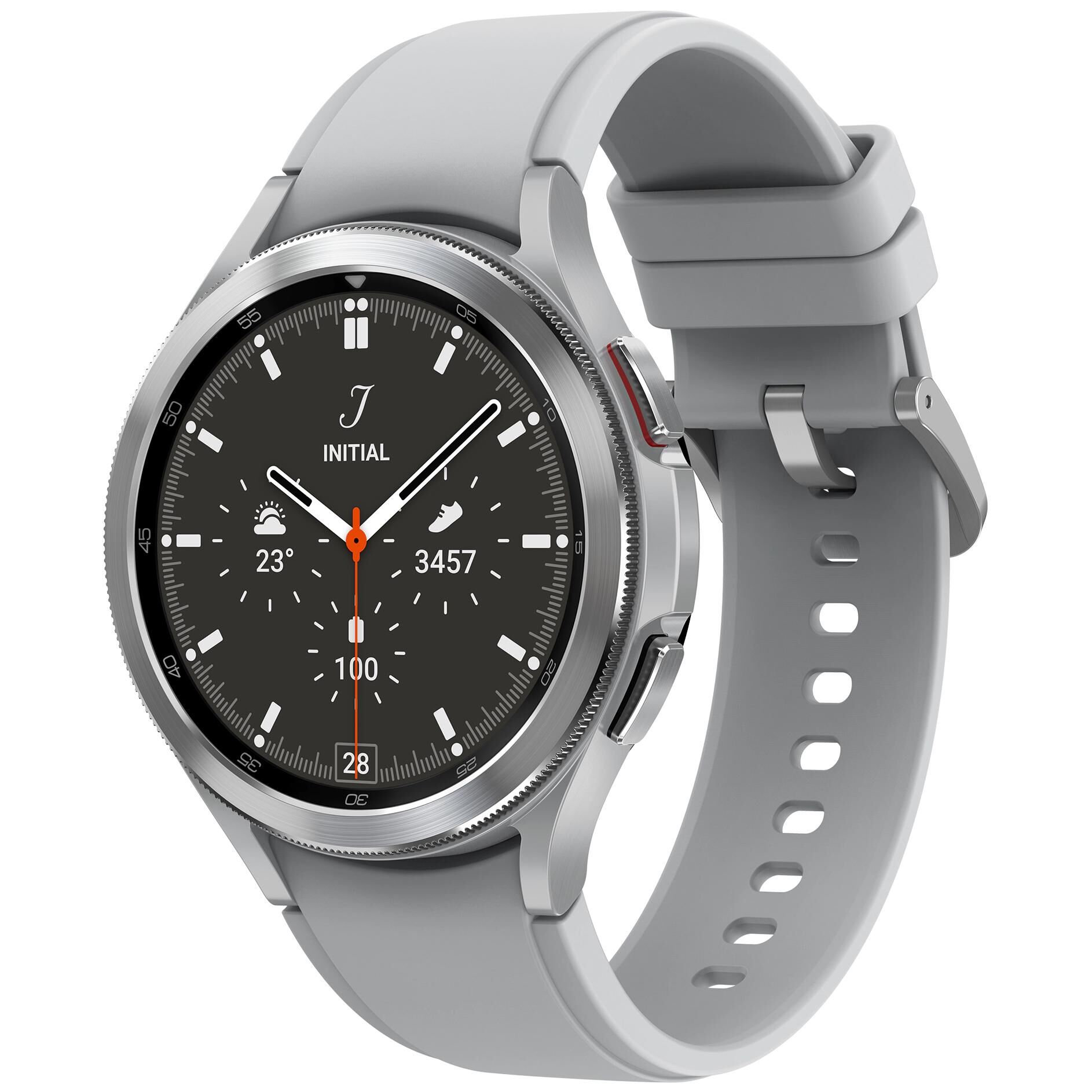 Monre Samsung Galaxy Watch4 Classique 1,4 pouces - 46 mm Argent GPS + Cellulaire