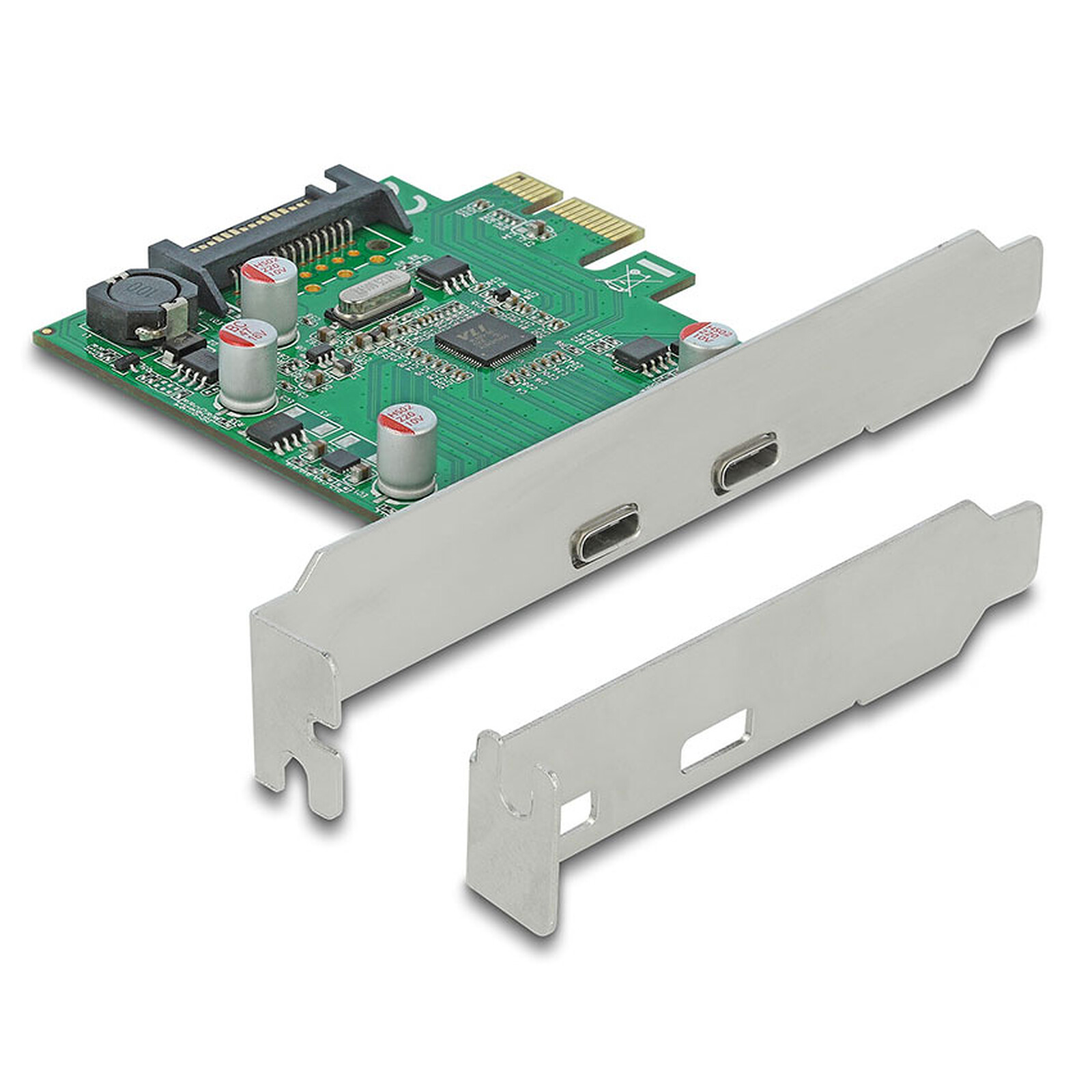 Tarjeta controladora PCI Express DeLock a 2 puertos USB-C 3.0