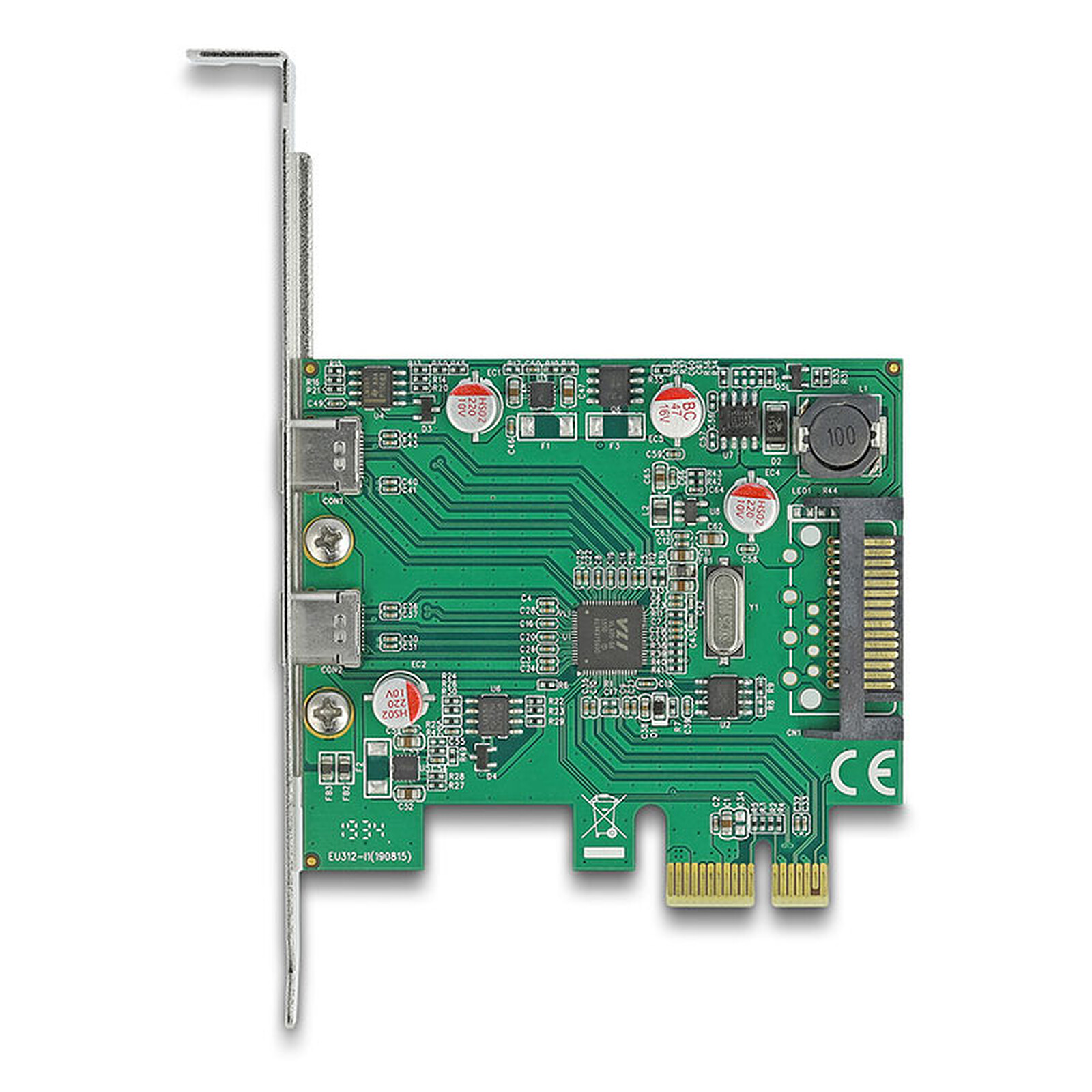 Tarjeta controladora PCI Express DeLock a 2 puertos USB-C 3.0