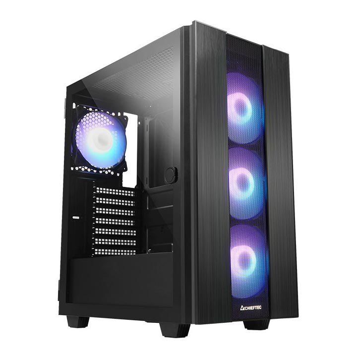 Chieftec Hunter 2 RGB Mid-Tower ATX Case with Glass Panel - Black