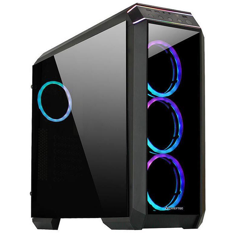 Chieftec Stallion II RGB Mid-Tower ATX Case with Glass Panels - Black