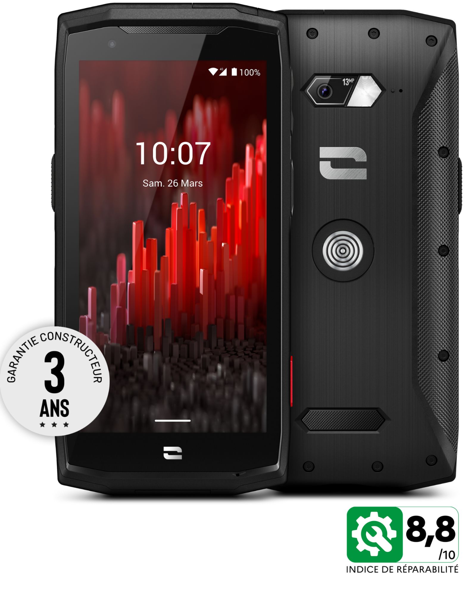 Crosscall Core M5 32GB Black Waterproof & Shockproof + 64GB Micro SD Card