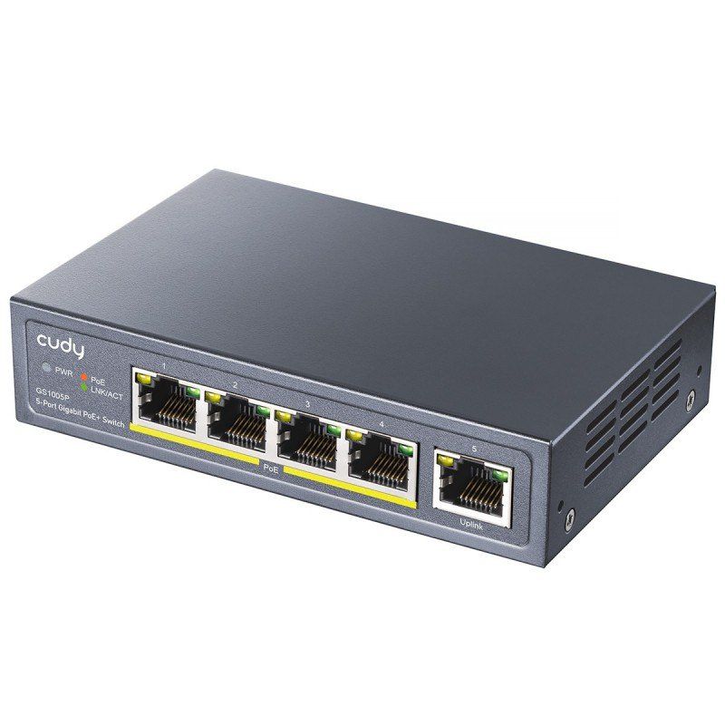 Cudy GS1005P PoE Switch (Size: 10-Port, Color: N/A, Capacity: 30W)