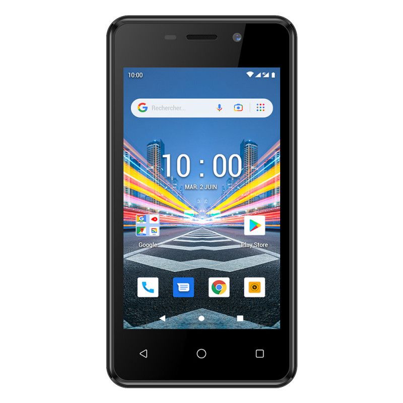 Konrow City 4 (Doble SIM - Pantalla de 4'', 8 GB de almacenamiento, 1 GB RAM) Negro