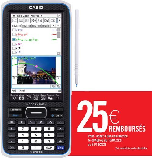 Casio Graphical Calculator FX CP400+E (Exam Mode) Grey