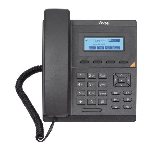 Axtel AX-200 Fixed Telephone, Black, 1 Line LCD