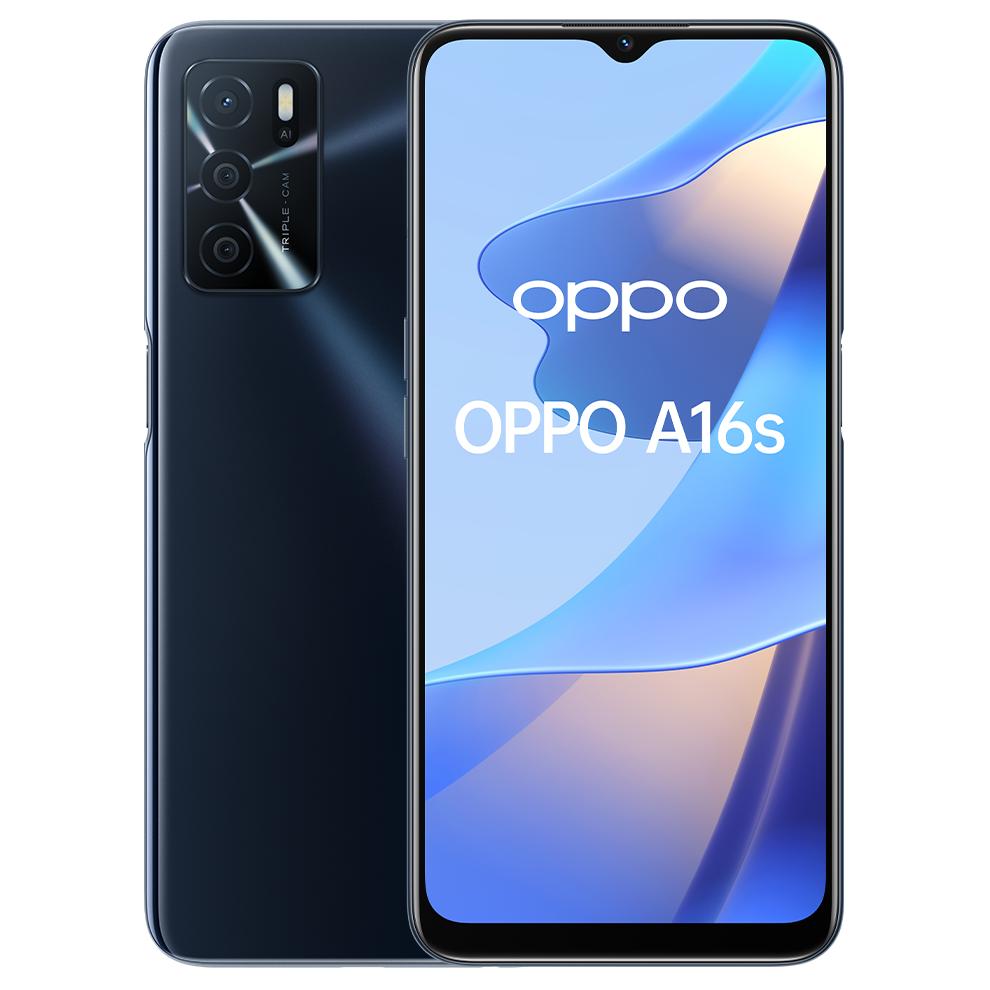 OPPO A16s - 6.52" FHD+ Display, Android 11, 4GB RAM, 64GB Storage, 5000mAh Battery, Black