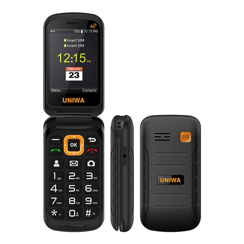 UNIWA V909T 2.8-inch Dual SIM 4G Smartphone with Dual Screens