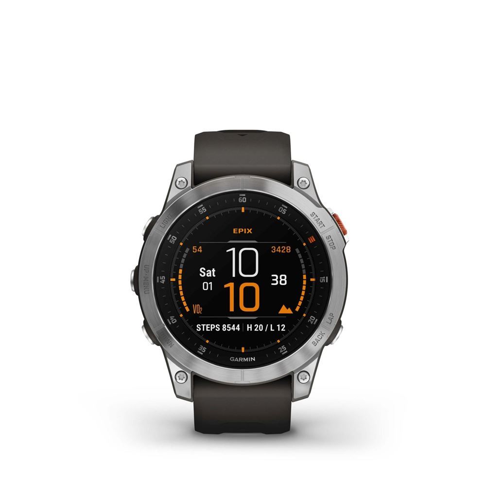 Garmin Epix Gen 2 Steel - Sports Watch with Silicone Strap
