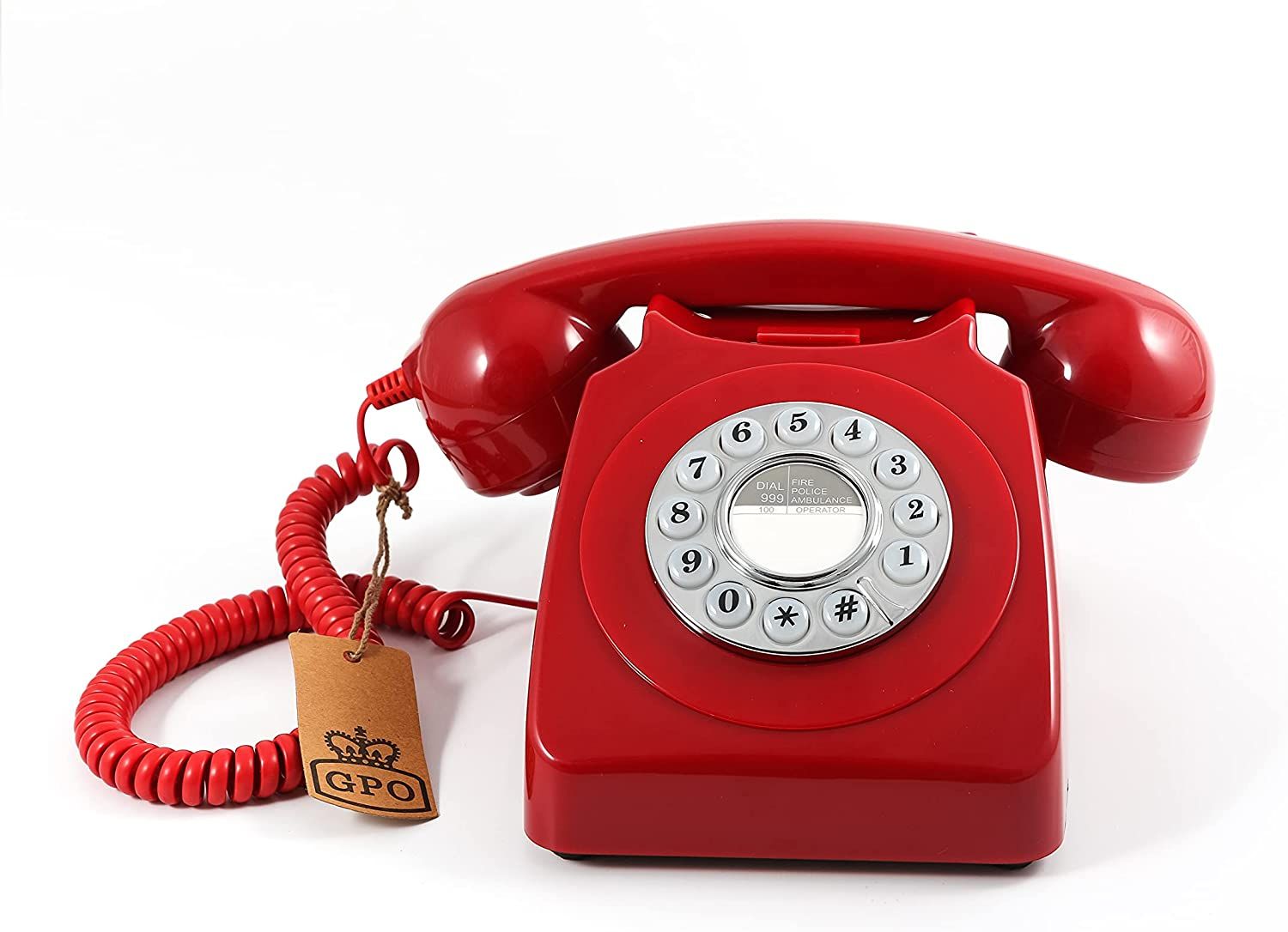 GPO Retro Push-Button Landline Phone - Red