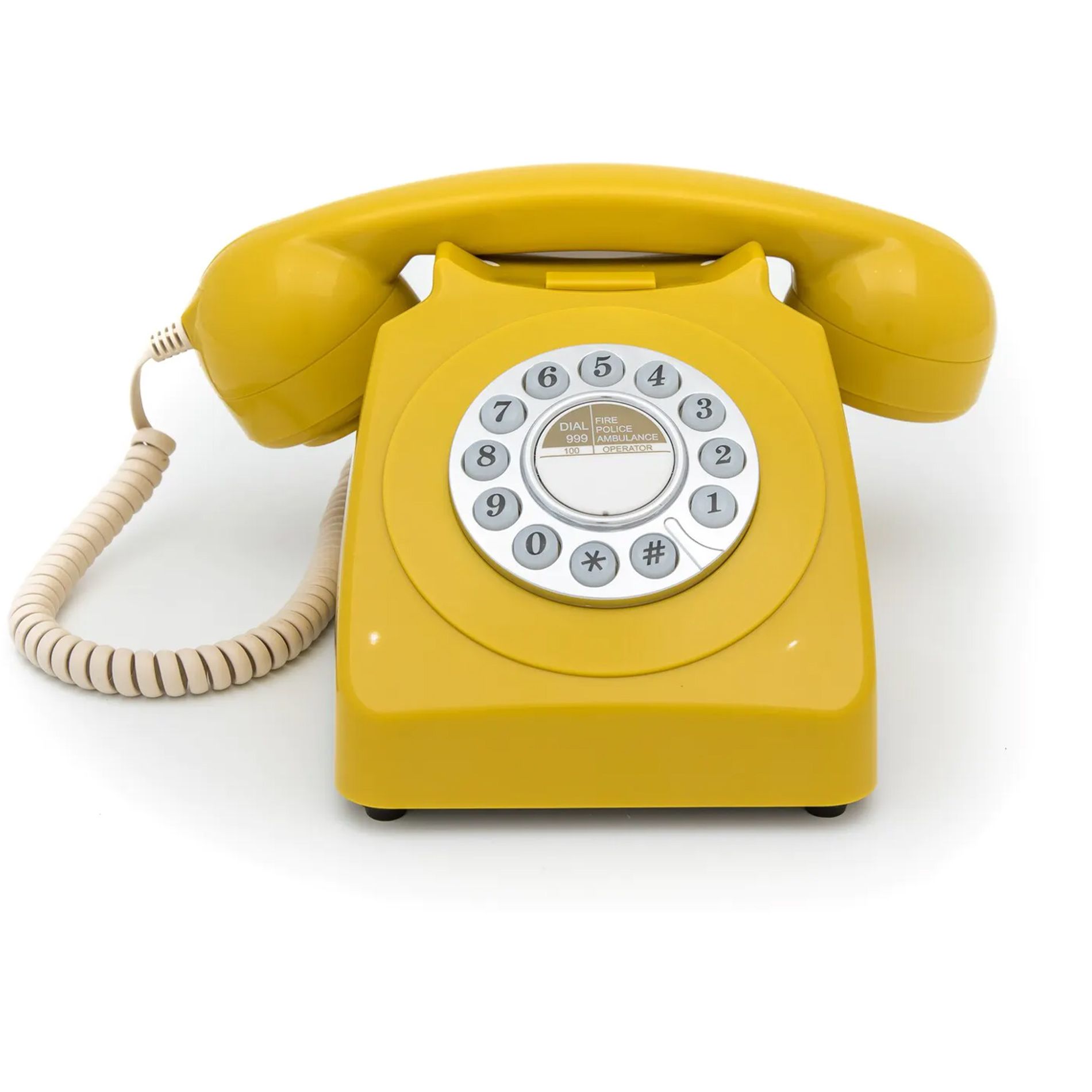 GPO Retro Push-Button Landline Phone - Yellow