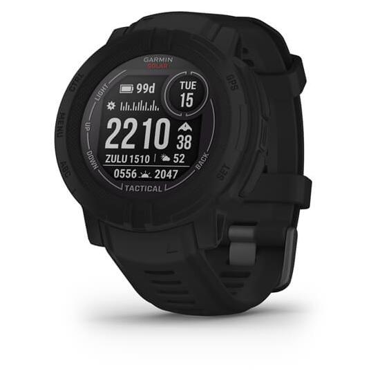 Garmin Instinct 2 Solar Édition Tactique - 45 mm - Noir - Bracelet en silicone - Taille de poignet : 135-230 mm - Monochrome - 32 Mo - Bluetooth, ANT+ - 53 g