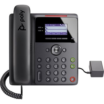 Poly Edge B10 - VoIP Phone with Caller ID - 5-Way Call Capacity - SIP, RTCP, RTP, SDP - 8 Lines