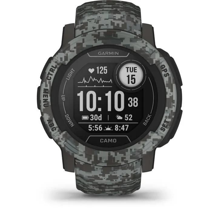 Garmin Instinct 2 Camo Edition - 45mm - Camouflage Graphite - Sport Watch with Silicone Strap