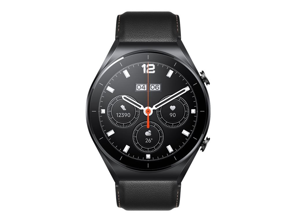 Xiaomi Watch S1 - 46mm - Black - Smartwatch with Leather Strap - Black - 1.43" Display - Bluetooth, Wi-Fi, NFC