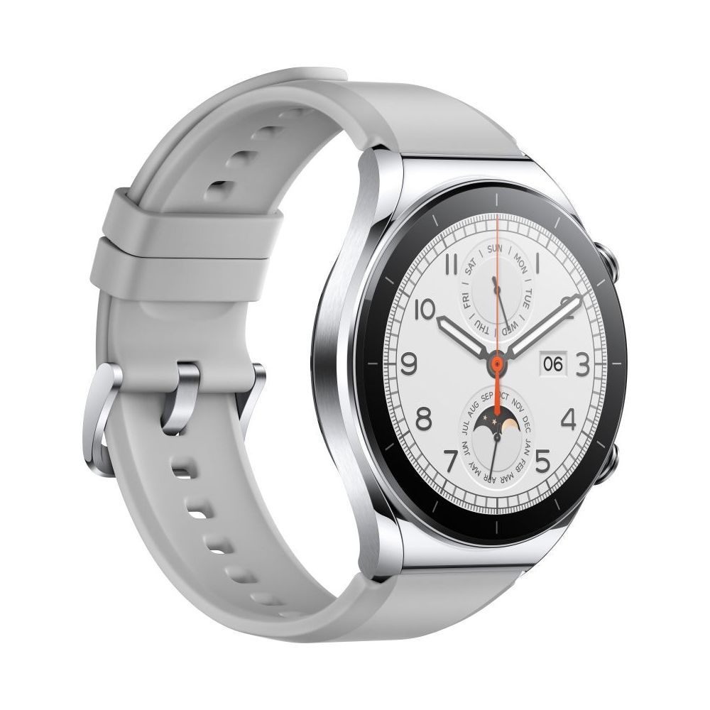 Xiaomi Watch S1 - 46mm Silver Smartwatch with Brown Leather Strap