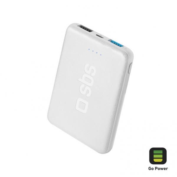 Sbs Lithium-Polymere Power Bank (Lipo) 5000mAh White