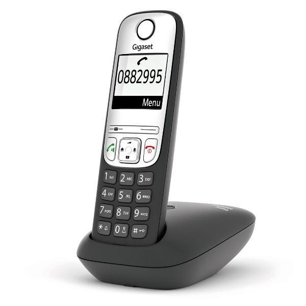Gigaset A690 Analog Phone, Black/Silver