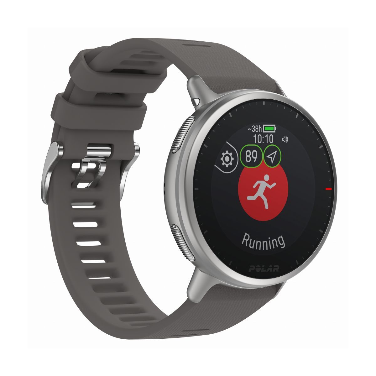 Polar Vantage V2 Sport Watch, Gray/Orange, Medium/Large